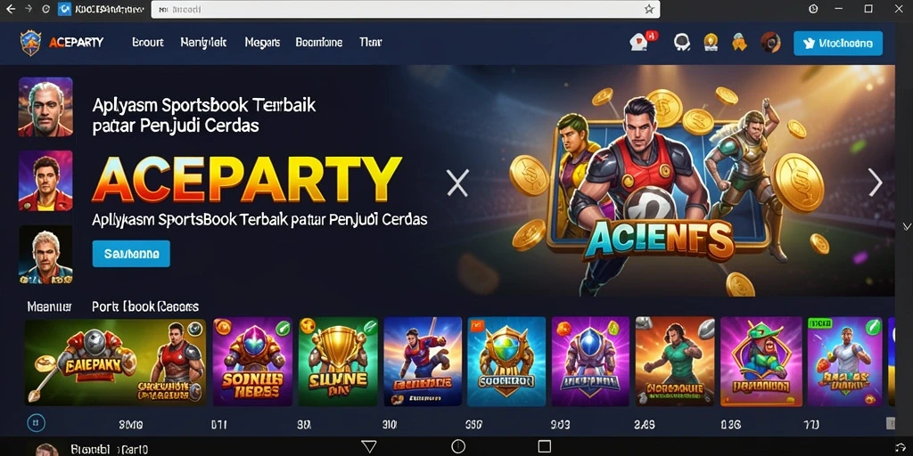 Tampilan menarik dan gameplay Sportsbook yang seru di ACEPARTY.
