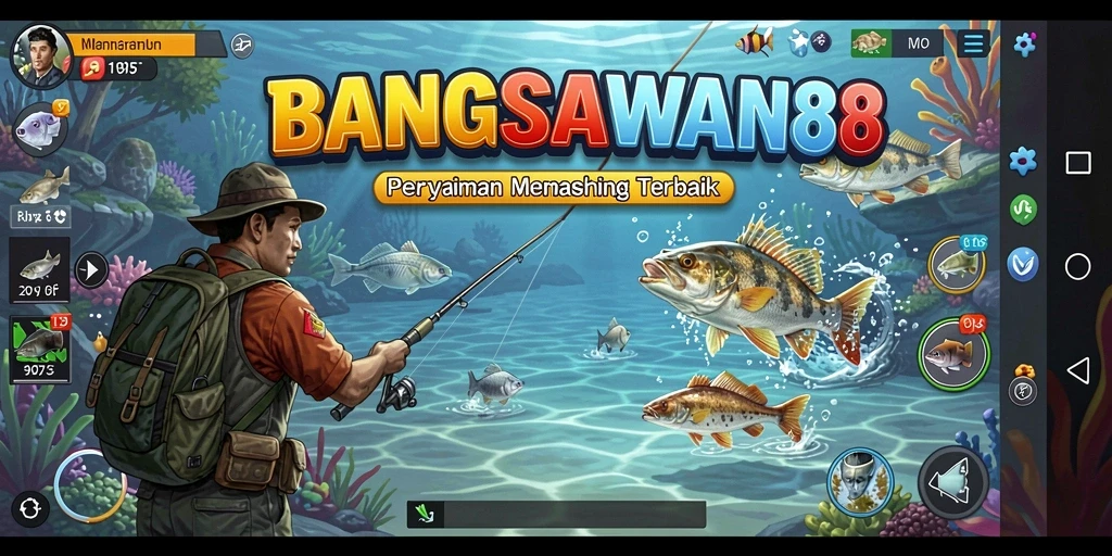 Tampilan gameplay <strong>BANGSAWAN88</strong> yang menakjubkan saat menangkap ikan.