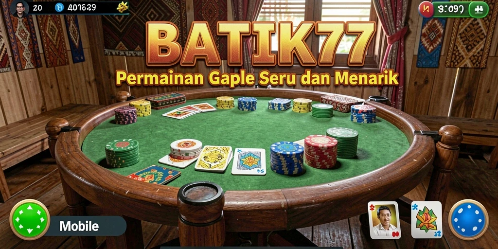 Tampilan gameplay Gaple yang seru dan interaktif.