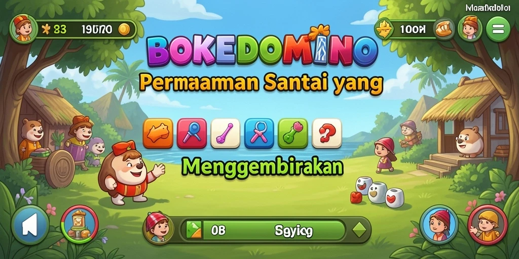 Tampilan gameplay seru dan penuh warna BOKEDOMINO.