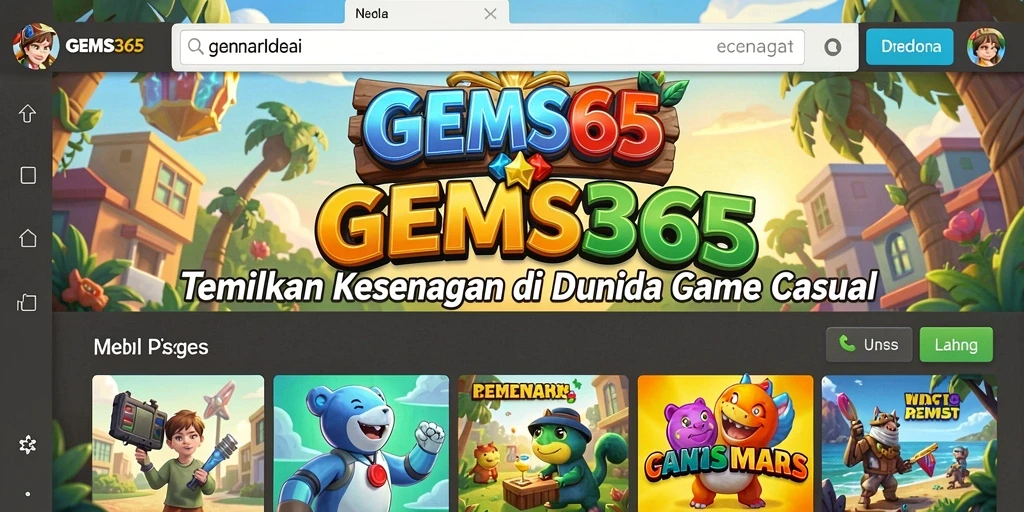 Tampilan gameplay GEMS365 yang menarik dan interaktif.