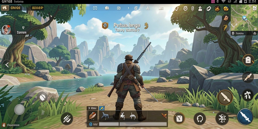 Screenshot gameplay menampilkan petualangan luar biasa di dunia terbuka.