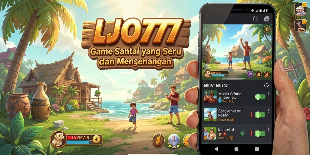 Screenshot utama LJO777 menampilkan gameplay santai yang menarik.