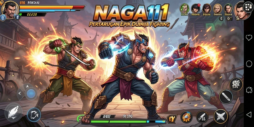 Screenshot gameplay NAGA11 yang menunjukkan pertarungan mendebarkan.