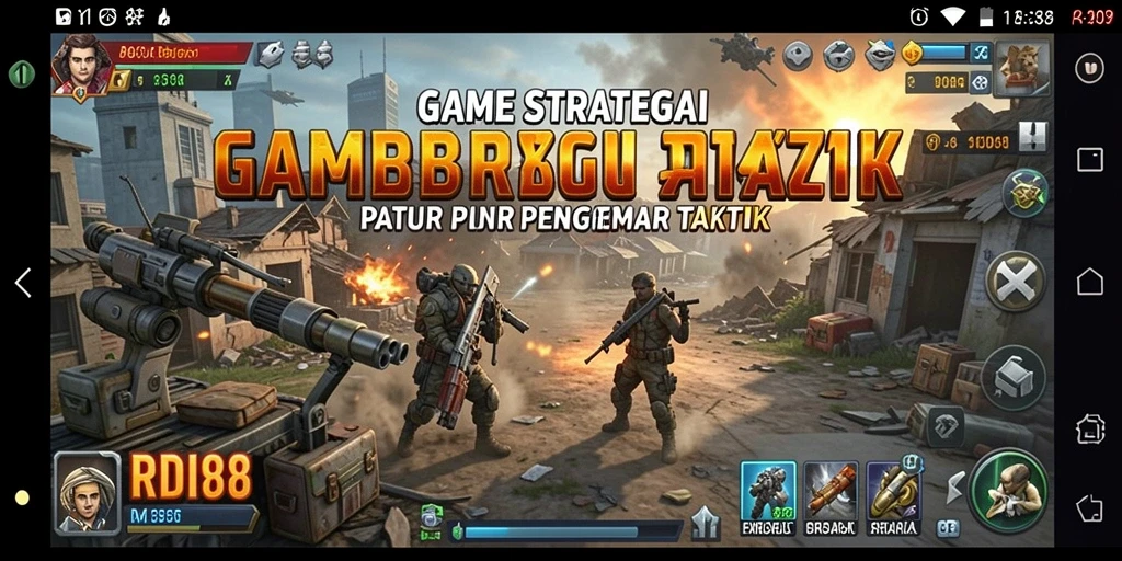 Gameplay RDI88 menampilkan pertempuran strategis yang mendebarkan.