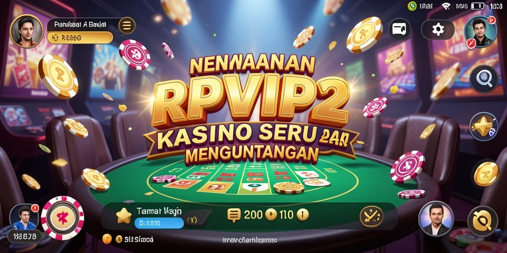 Tampilan gameplay RPVIP2 yang menarik dengan suasana Kasino yang mendebarkan.